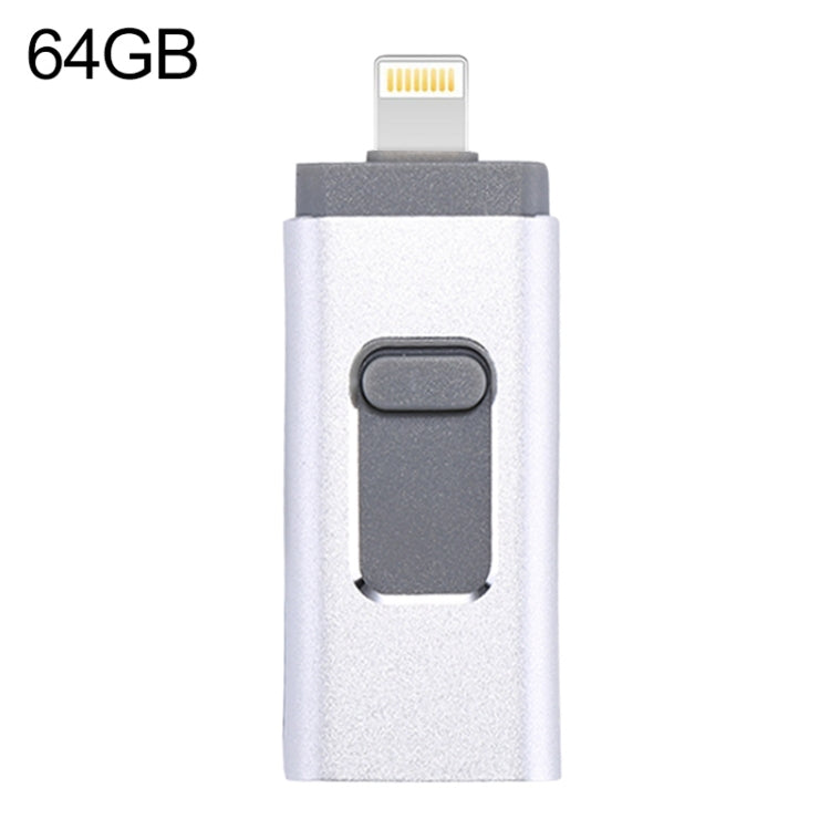 Chiavetta USB 3 in 1 64 GB RQW-01B Silver