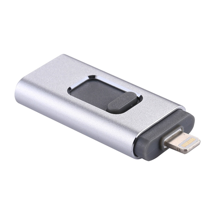 easyflash RQW-01B Chiavetta USB 2.0 3 in 1 e 8 pin e micro USB da 64 GB, RQW-01B Silver
