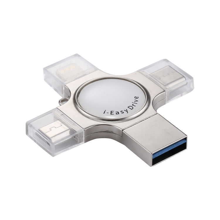 Unità flash RQW-11S 4 in 1 USB 2.0 e 8 pin e micro USB e USB-C/Type-C da 16 GB, RQW-11S