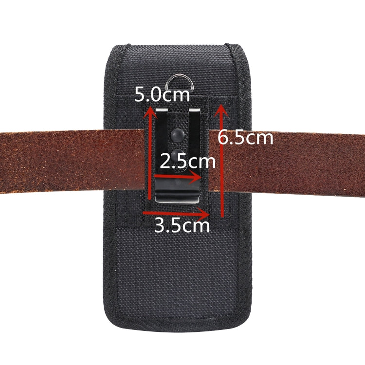 Marsupio verticale universale in tessuto di nylon da 6,3 pollici per iPhone XS Max, Galaxy S10+, Huawei Mate 20