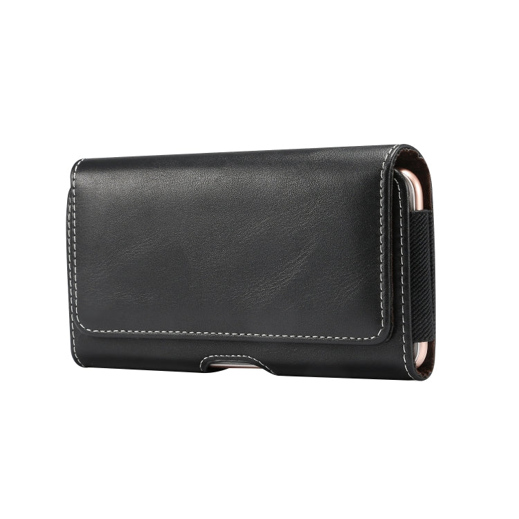 Custodia in pelle da uomo multifunzionale universale con marsupio per cellulare con texture in pelle di agnello per smartphone da 5,5 pollici o inferiori, For 5.5 Inch