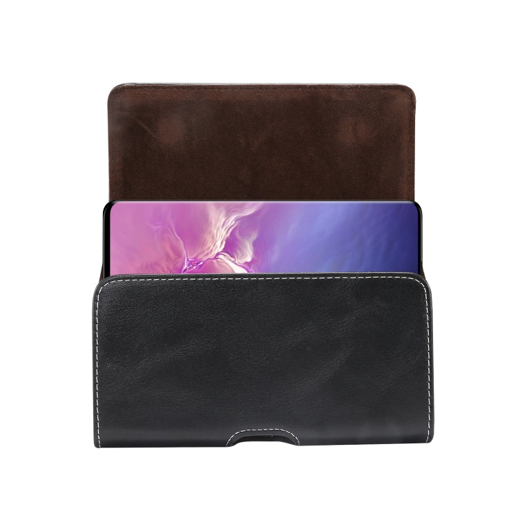 Custodia in pelle da uomo multifunzionale universale con marsupio per cellulare con texture in pelle di agnello per smartphone da 5,5 pollici o inferiori, For 5.5 Inch