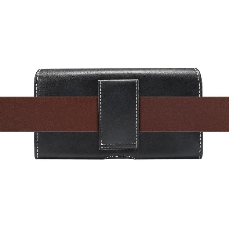 Custodia in pelle da uomo multifunzionale universale con marsupio per cellulare con texture in pelle di agnello per smartphone da 6,0 pollici o inferiori, For 6.0 Inch
