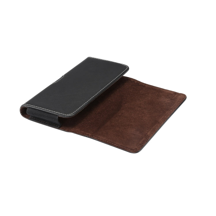 Custodia in pelle da uomo multifunzionale universale con marsupio per cellulare con texture in pelle di agnello per smartphone da 5,2 pollici o inferiori, For 5.2 Inch