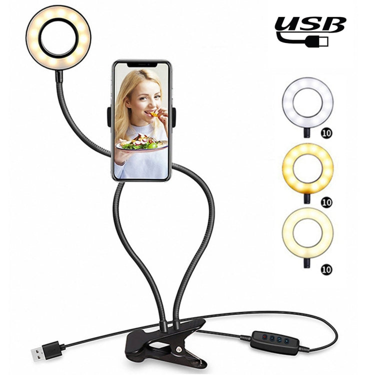 With 3-light mode, 10-level brightness LED desk lamp, compatible with iPhone/Android, for live streaming, KTV, live broadcast, live show, etc.