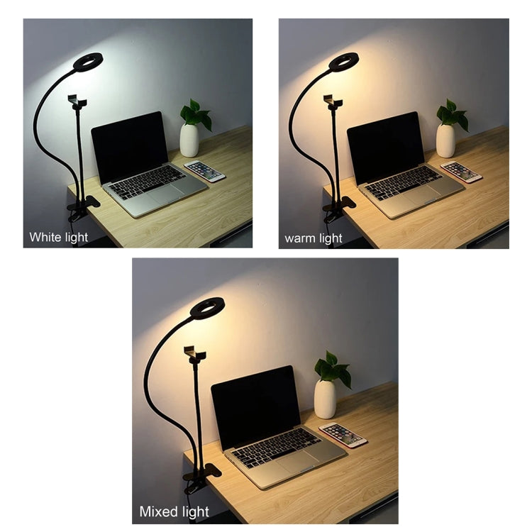 With 3-light mode, 10-level brightness LED desk lamp, compatible with iPhone/Android, for live streaming, KTV, live broadcast, live show, etc.