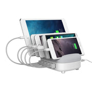 Stazione di ricarica intelligente ORICO DUK-5P 40W 5 porte USB con supporto per telefono e tablet, EU Plug