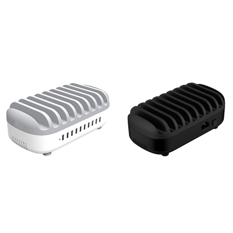 Stazione di ricarica intelligente ORICO DUK-10P 120 W 10 porte USB con supporto per telefono e tablet, EU Plug(Black), EU Plug(White), US Plug(Black), US Plug(White), UK Plug(Black), UK Plug(White), AU Plug(Black), AU Plug(White)