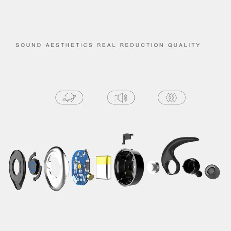 Auricolare sportivo AWEI T1 IPX4 Auricolare stereo wireless Bluetooth V4.2 impermeabile, supporto TWS, T1