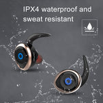Auricolare sportivo AWEI T1 IPX4 Auricolare stereo wireless Bluetooth V4.2 impermeabile, supporto TWS, T1