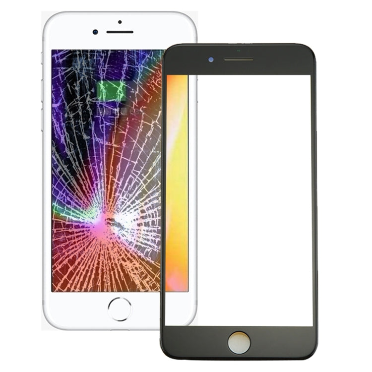 Lente vetro anteriore con cornice e adesivo OCA per iPhone 8 Plus