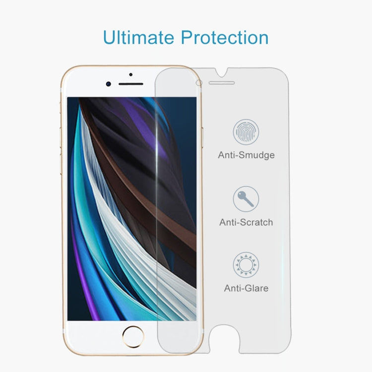 Per iPhone SE 2022 / SE 2020 Pellicola in vetro temperato con bordo ad arco grande da 10 pezzi, 10pcs