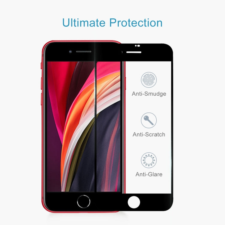 Per iPhone SE 2022/2020 Pellicola in vetro temperato in alluminio alto con bordo ad arco di grandi dimensioni a schermo intero, 1pcs