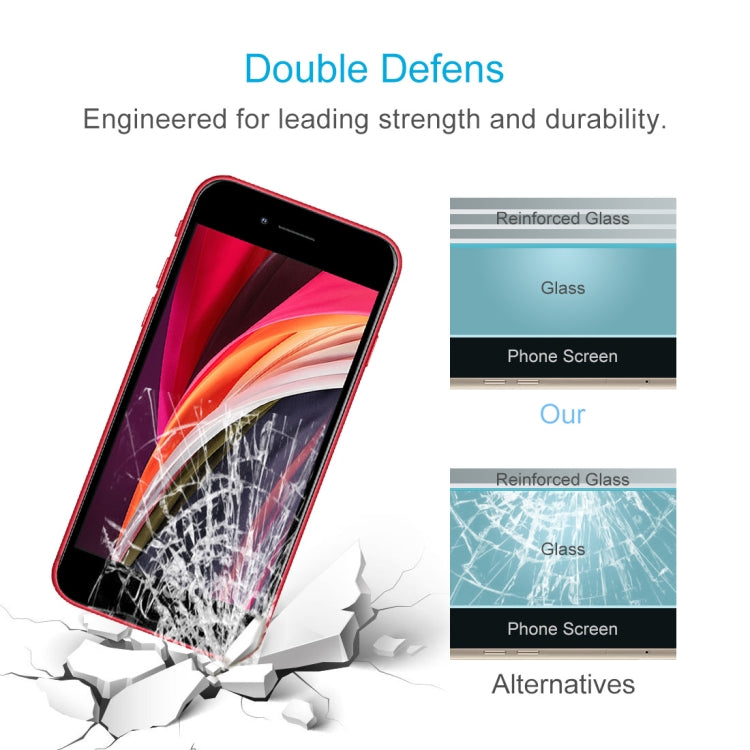 Per iPhone SE 2022/2020 Pellicola in vetro temperato in alluminio alto con bordo ad arco di grandi dimensioni a schermo intero, 1pcs