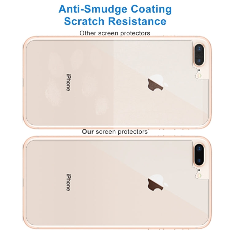2 pezzi per iPhone 8 Plus e 7 Plus 0,3 mm 9H Durezza superficiale Bordo curvo 2,5D Proteggi schermo posteriore in vetro temperato premium antideflagrante, For 8P & 7P