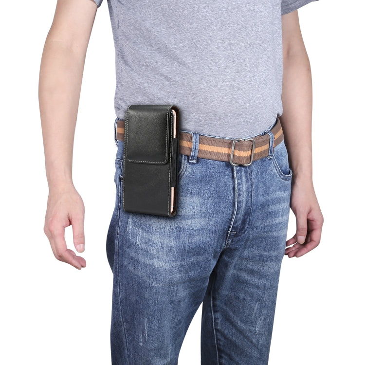 Marsupio verticale in pelle per smartphone 5,2"