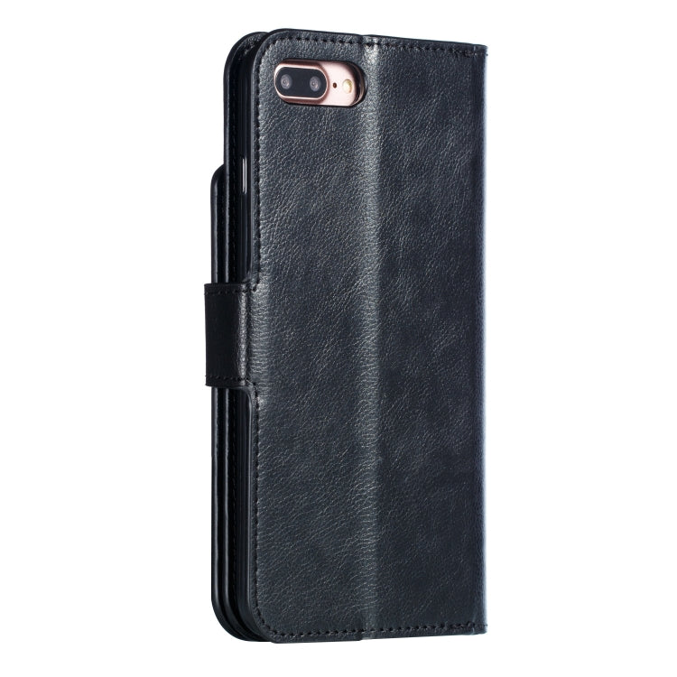 Custodia in pelle con chiusura orizzontale con texture Litchi per iPhone 7 Plus, con nove scomparti per carte, portafoglio e cornice per foto, For iPhone 7 Plus