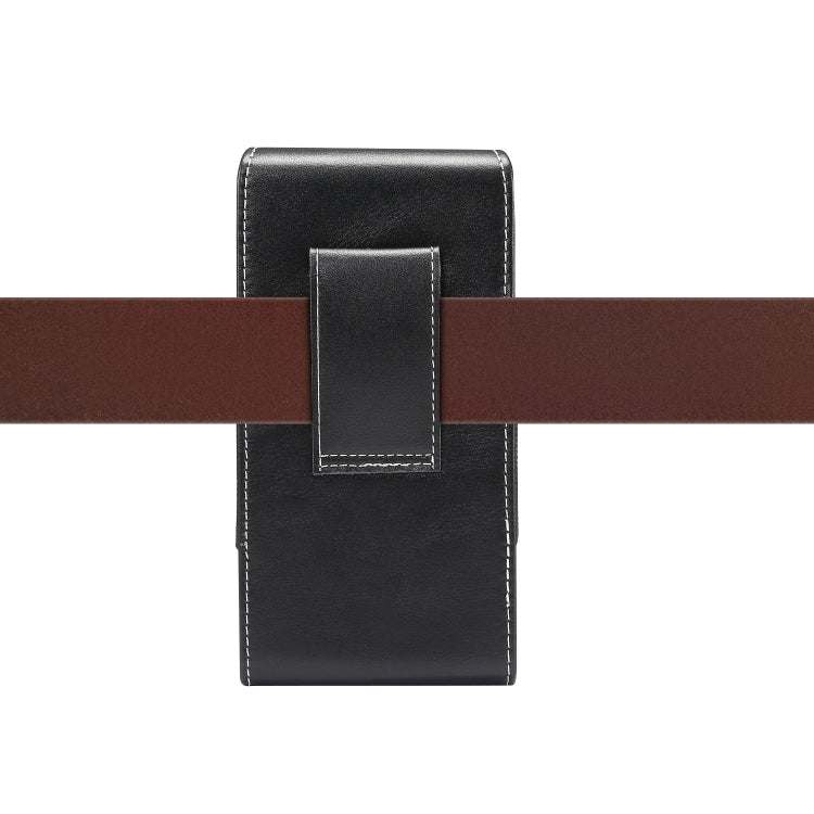 Marsupio verticale in pelle per smartphone 6,9"