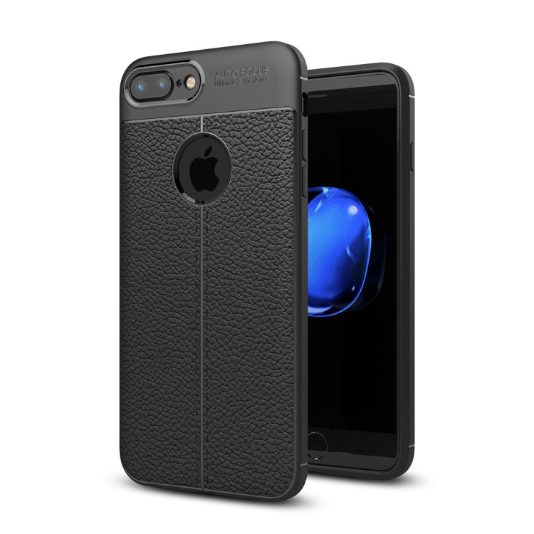 Per iPhone 8 Plus e 7 Plus Custodia protettiva in TPU con texture Litchi, For 8P & 7P