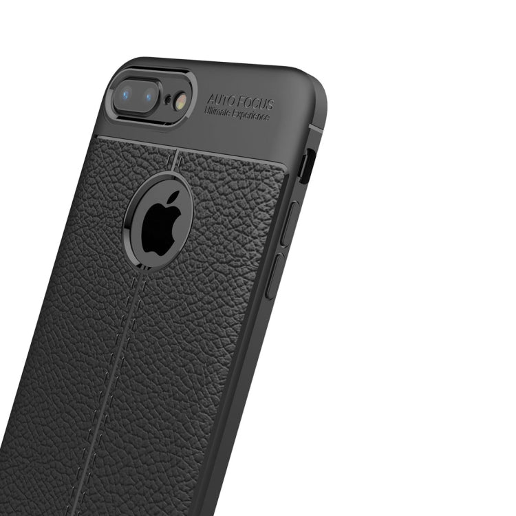 Per iPhone 8 Plus e 7 Plus Custodia protettiva in TPU con texture Litchi, For 8P & 7P