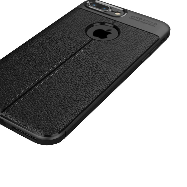 Per iPhone 8 Plus e 7 Plus Custodia protettiva in TPU con texture Litchi, For 8P & 7P