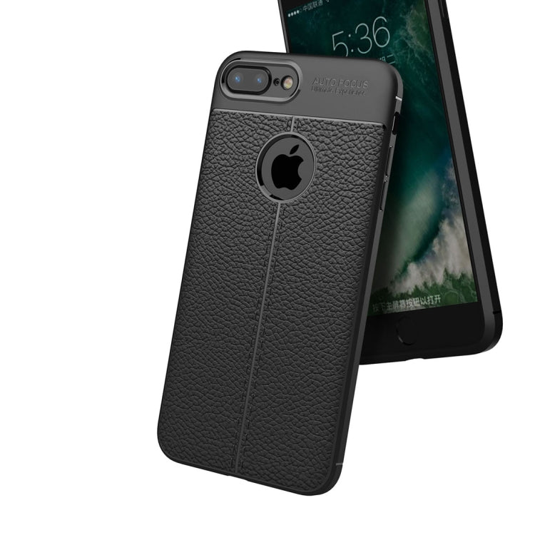 Per iPhone 8 Plus e 7 Plus Custodia protettiva in TPU con texture Litchi, For 8P & 7P