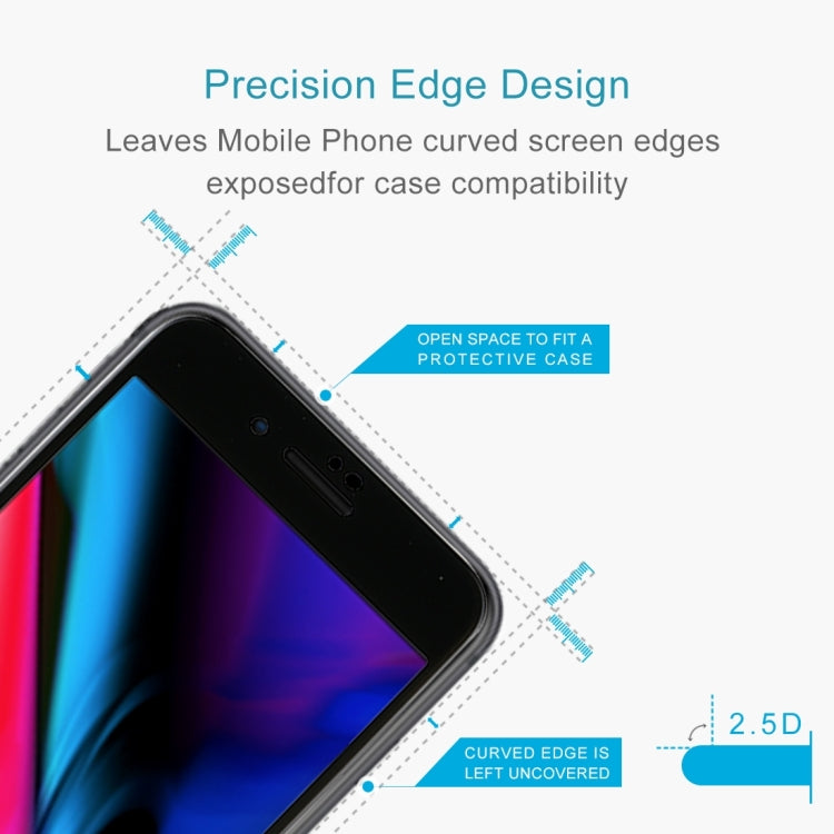 Per iPhone 8 Plus e 7 Plus 0,3 mm Durezza superficiale 9H Proteggi schermo in vetro temperato curvo a schermo intero 5D, For iPhone 8P & 7P(1 PC)
