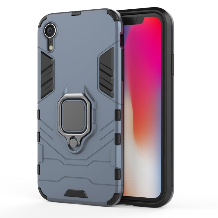 Per iPhone XR Custodia protettiva antiurto per PC + TPU con supporto ad anello magnetico, For XR