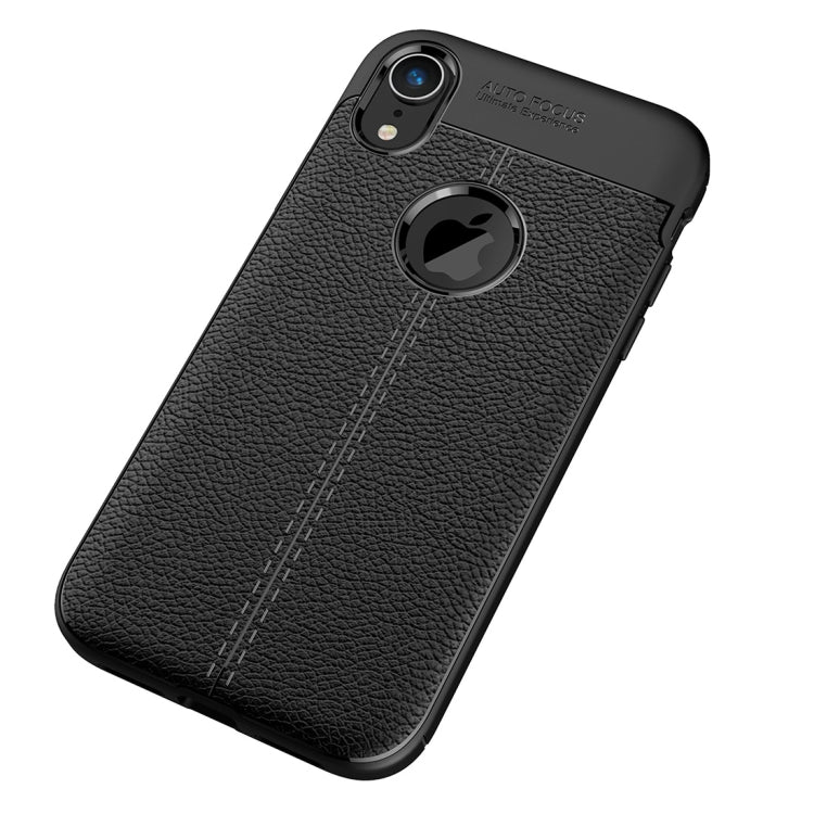 Per iPhone X / XS Custodia in TPU con trama litchi, For XS