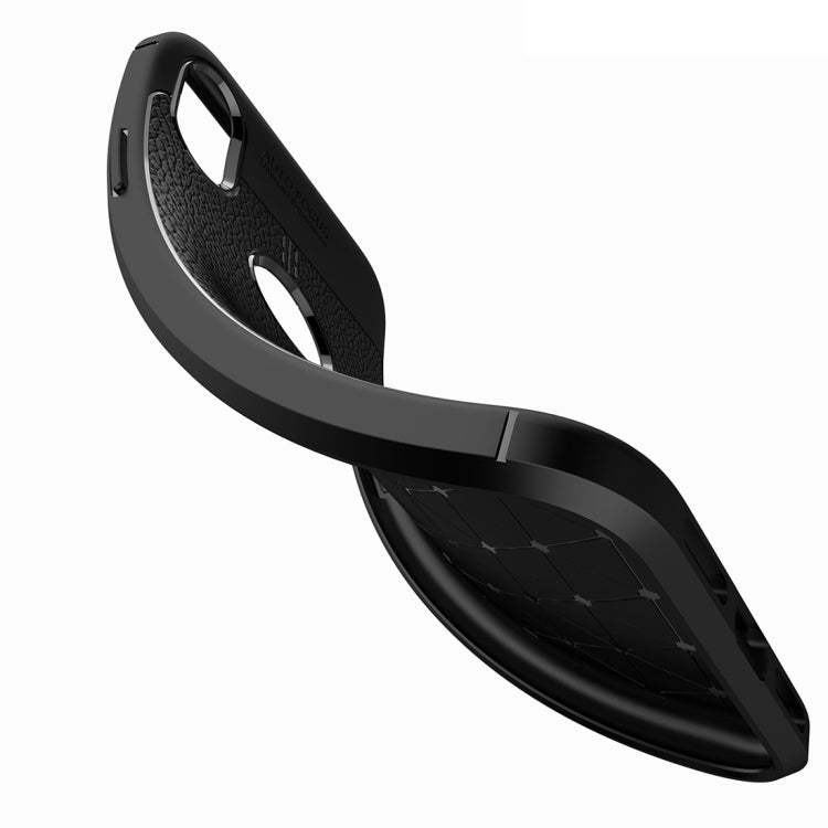 Per iPhone X / XS Custodia in TPU con trama litchi, For XS