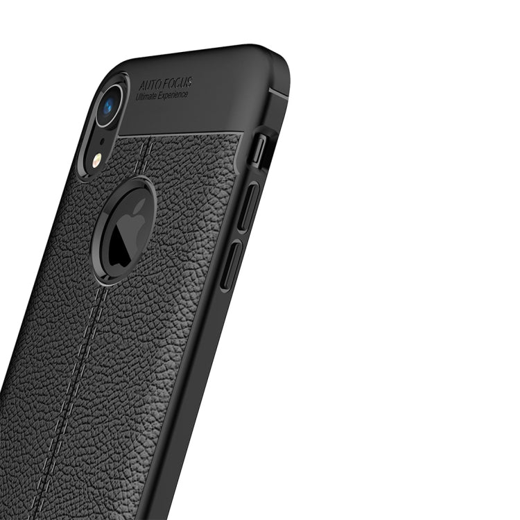 Custodia TPU con trama litchi per iPhone X e XS