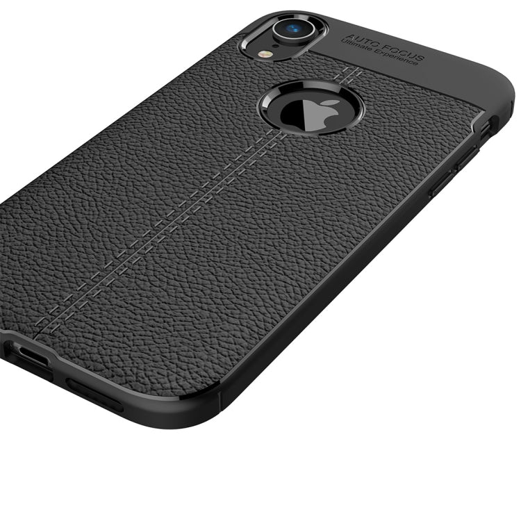 Per iPhone X / XS Custodia in TPU con trama litchi, For XS