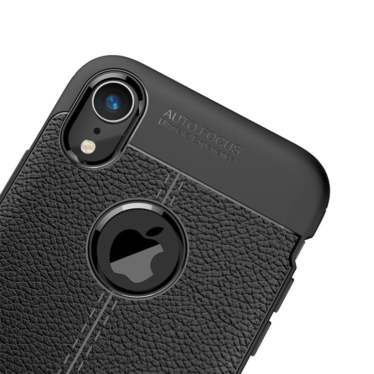 Per iPhone X / XS Custodia in TPU con trama litchi, For XS