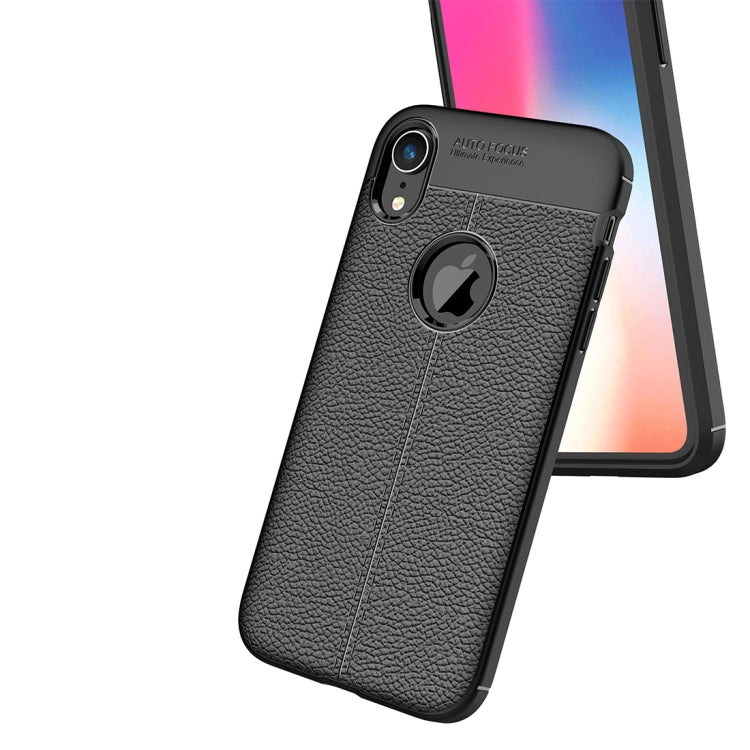 Per iPhone X / XS Custodia in TPU con trama litchi, For XS