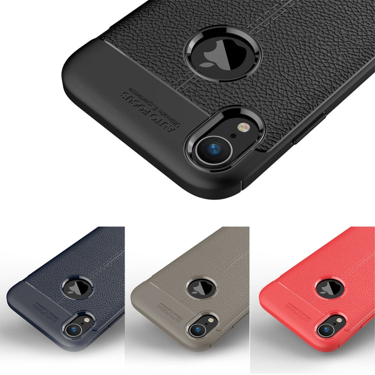 Per iPhone X / XS Custodia in TPU con trama litchi, For XS