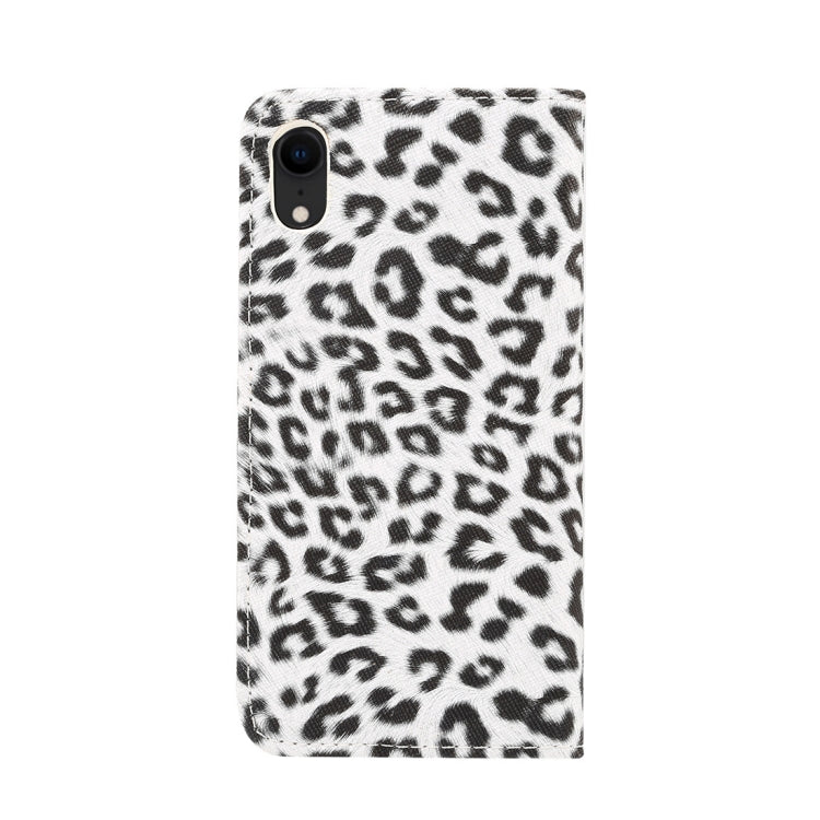 Per iPhone XR Custodia in pelle con chiusura orizzontale con motivo leopardato con supporto e slot per schede, For XR