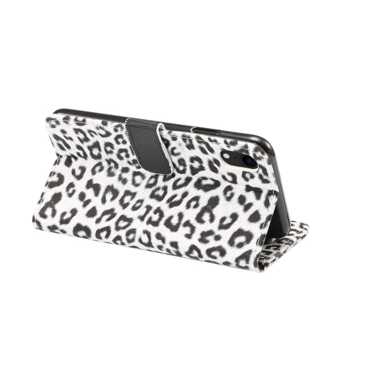 Per iPhone XR Custodia in pelle con chiusura orizzontale con motivo leopardato con supporto e slot per schede, For XR