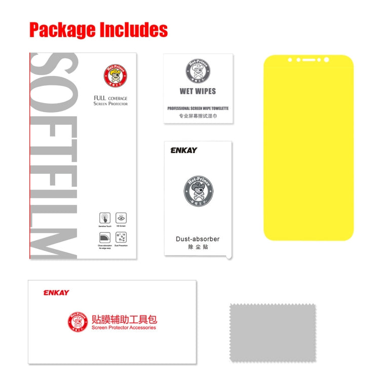 ENKAY Hat-Prince 0.1mm Pellicola protettiva 3D per schermo intero antideflagrante Hydrogel per iPhone XS, materiale TPU+TPE+PET, iPhone XS