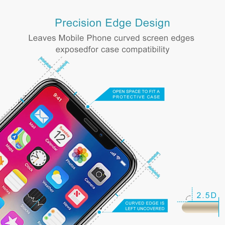 Per iPhone XS / X Pellicola in vetro temperato 100 pezzi 9H 2.5D, For X & XS(100pcs)