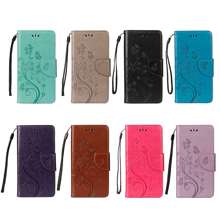 Per iPhone XS Max Custodia in pelle con chiusura orizzontale con motivo a farfalla in rilievo con slot per schede, supporto, portafoglio e cordino, For XS Max