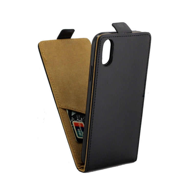 Per iPhone XS Max Custodia in pelle TPU con vibrazione verticale stile business con slot per schede, For XS Max