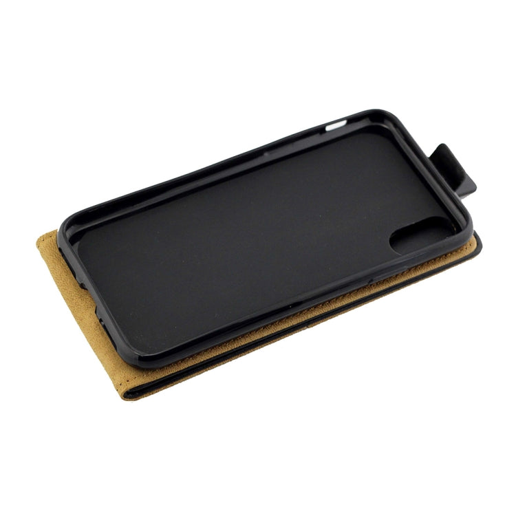 Per iPhone XS Max Custodia in pelle TPU con vibrazione verticale stile business con slot per schede, For XS Max