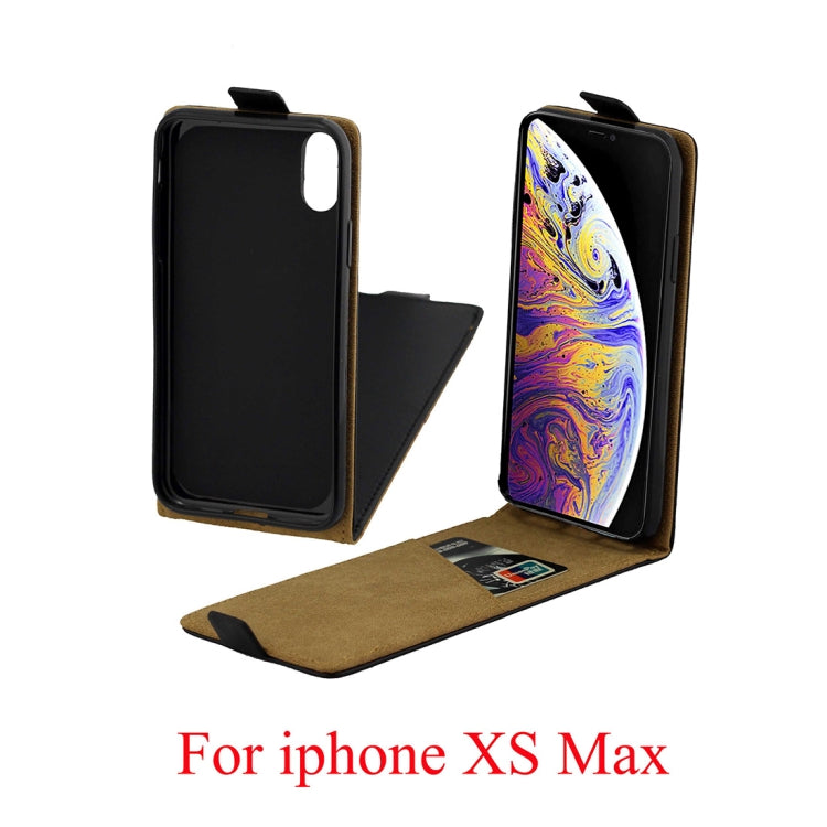 Per iPhone XS Max Custodia in pelle TPU con vibrazione verticale stile business con slot per schede, For XS Max