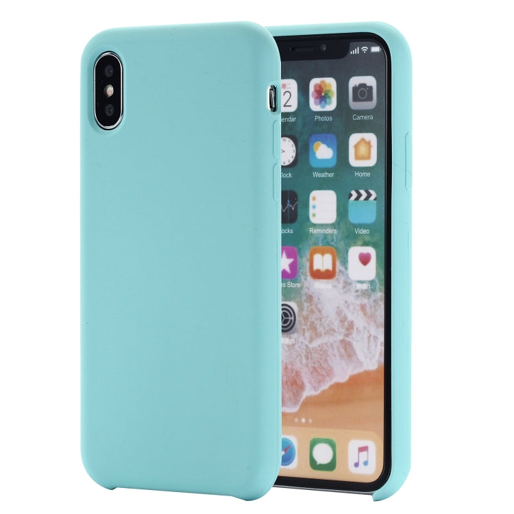 Per iPhone XS Max Cover posteriore protettiva in silicone liquido a copertura totale con quattro angoli, XS Max, For XS Plus, For XS Max