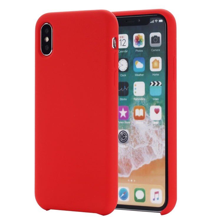 Per iPhone XS Max Cover posteriore protettiva in silicone liquido a copertura totale con quattro angoli, XS Max, For XS Plus, For XS Max