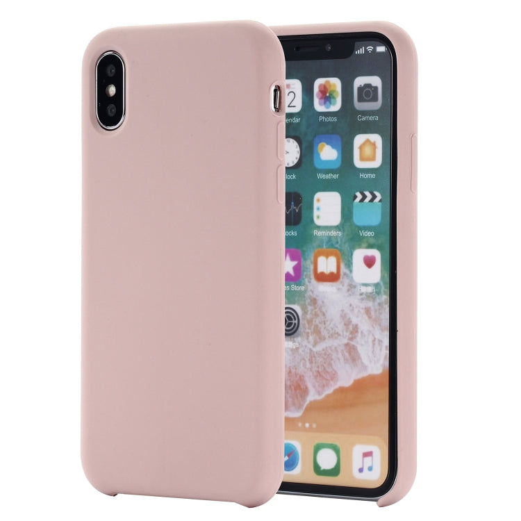 Per iPhone XS Max Cover posteriore protettiva in silicone liquido a copertura totale con quattro angoli, XS Max, For XS Plus, For XS Max