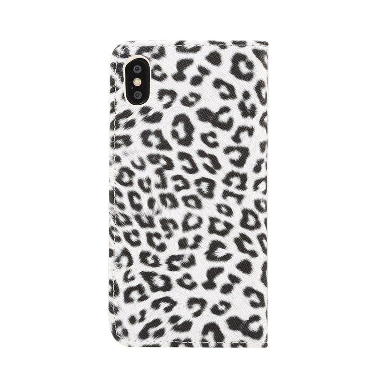 Per iPhone XS Max Custodia in pelle con chiusura orizzontale con motivo leopardato con supporto e slot per schede, For XS Max