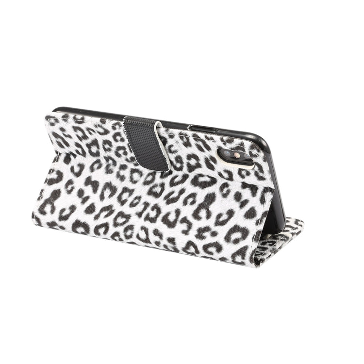 Per iPhone XS Max Custodia in pelle con chiusura orizzontale con motivo leopardato con supporto e slot per schede, For XS Max