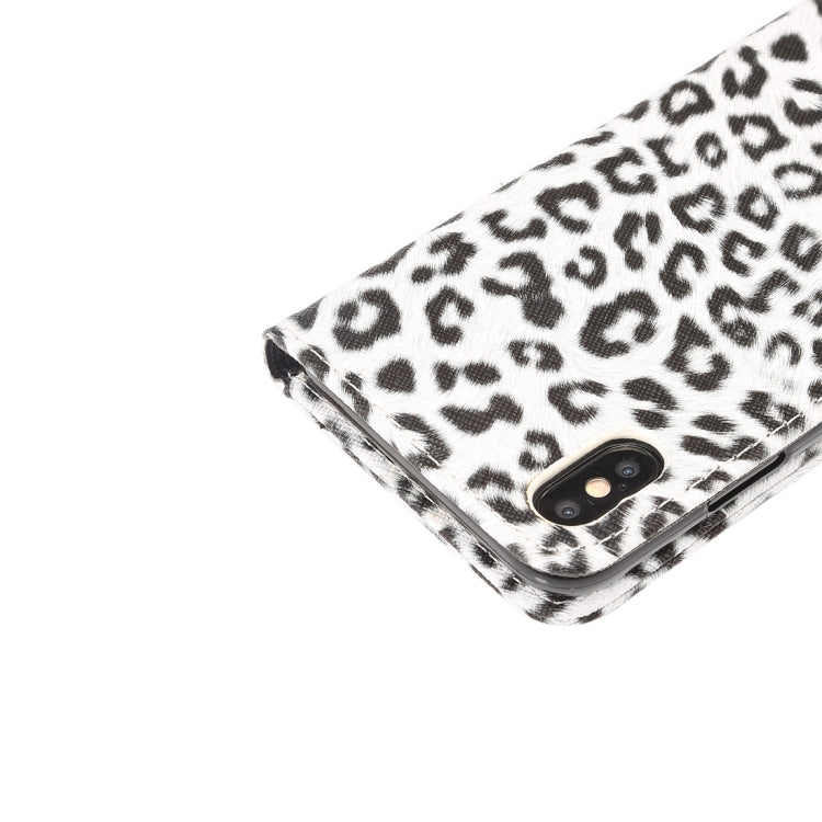 Per iPhone XS Max Custodia in pelle con chiusura orizzontale con motivo leopardato con supporto e slot per schede, For XS Max