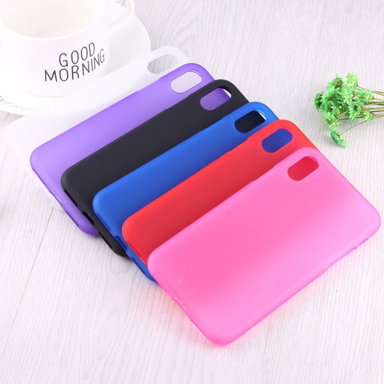 Per iPhone XS Max Custodia in TPU morbido satinato tinta unita, For XS Max